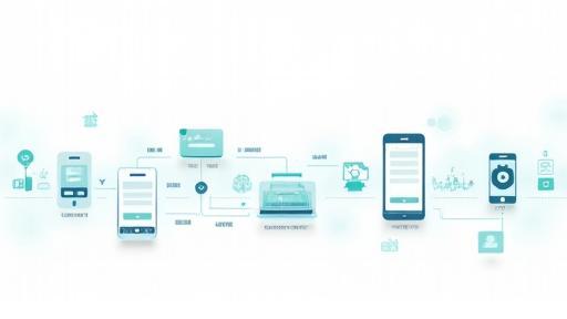 Visual guide showing step-by-step mobile onboarding process